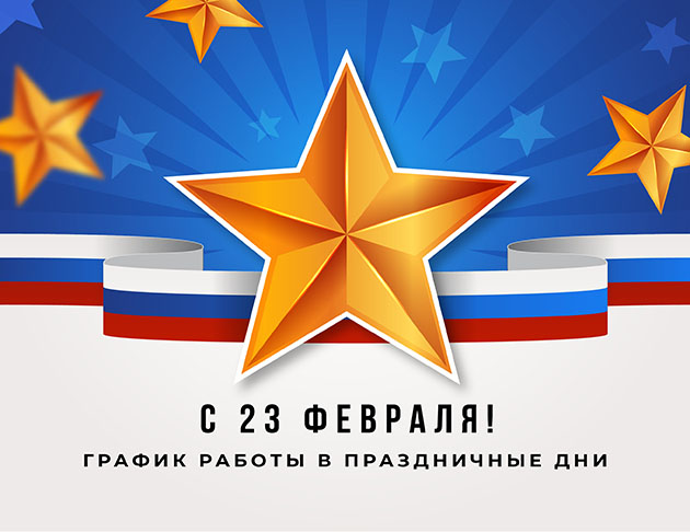 График работы в праздничные дни, посвященные Дню Защитника Отечества!